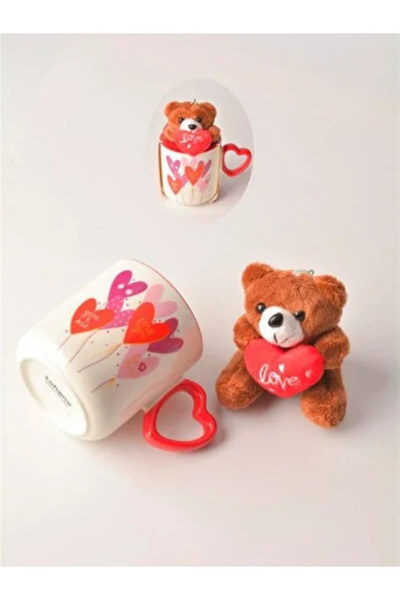 Tohana Teddy Bear Plush Keychain Porcelain Mug