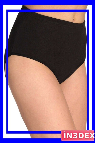 İN3DEX Women's High Waist Bato Panties Thick Elastic Black