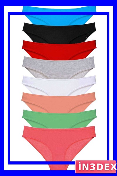 İN3DEX Lycra Women's Slip Panties Set of 8 Economical Package