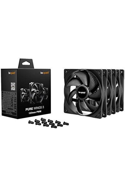 Be Quiet! Ventilator Wings 3, PWM - negru, 120 mm, pachet de 3