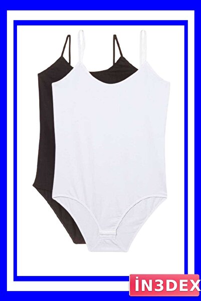 İN3DEX طقم بودي سوت بحزام حبلي وأزرار كبس للنساء باللونين الأسود والأبيض