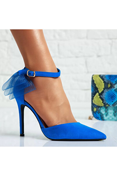 Zaira Pantofi Dama cu Toc Taylor Albastri #14099 - 37