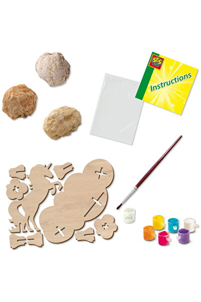 SES Creative Set de pictură cu geode creative pentru copii cu suport de unicorn