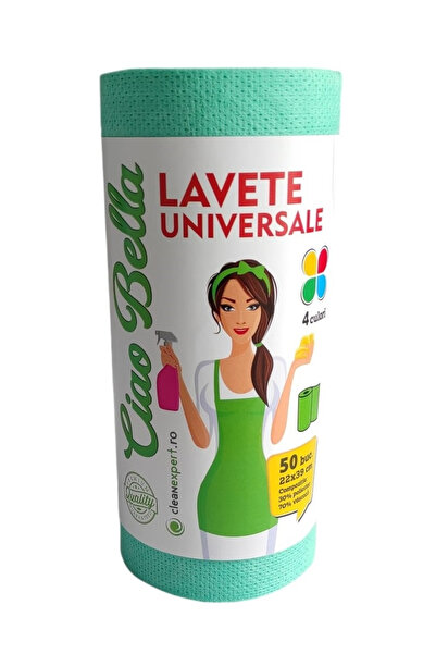 CEX Lavete universale pe rola, Ciao Bella, 50 buc, verde