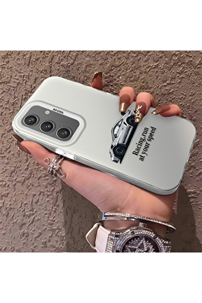 Hontinga حافظة هاتف سامسونج جالاكسي S24 متوافقة مع حافة السيليكون الصلبة ومضا...