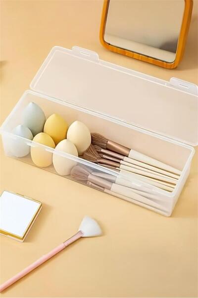 Bayev True 3-Piece Makeup Organizer with Lid - Cosmetic Nail Polish Brush Org...