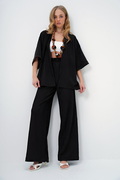 YAKAMEL Set kimono de vară confortabil și fluid pentru femei