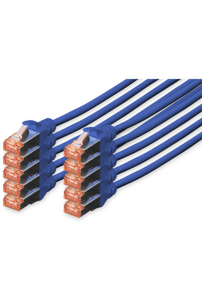 Assmann Cablu patch CAT 6 S-FTP cu LSZH AWG 27/7 3 m 10 buc Albastru