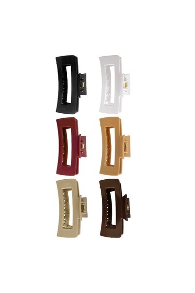 Flippy Комплект от 6 щипки за коса Flippy, мек силикон, издръжливи, 10,3 x 5 ...