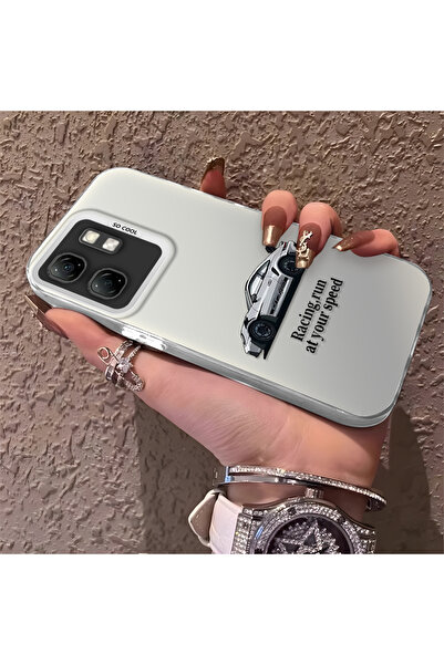 Hontinga حافظة هاتف Infinix Hot 50i متوافقة مع حافة السيليكون الصلبة ومضادة ل...