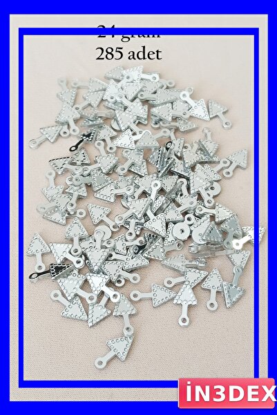 İN3DEX مجموعة رقائق بلاستيكية معدنية بلون فضي 285 قطعة