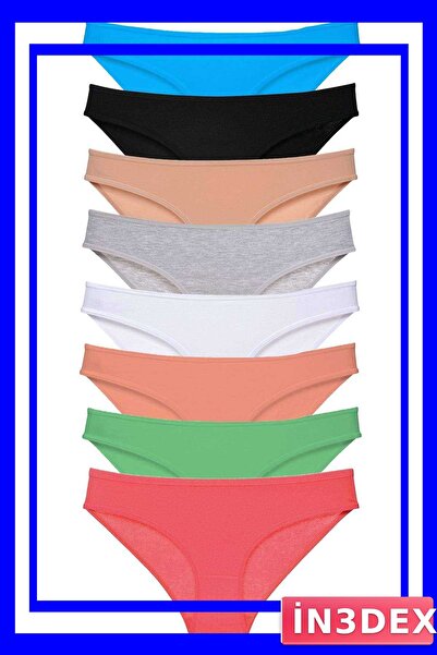 İN3DEX Lycra Women's Slip Panties Set of 8 Economical Package