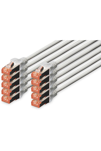 Assmann Cablu patch CAT 6 S-FTP cu LSZH AWG 27/7 0,5 m 10 bucăți gri