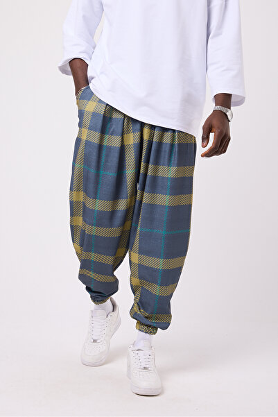 Superbluemexico Unisex Street Style Printed Wrinkled Sports Baggy Trousers