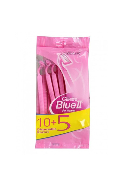 Gillette BLUE 2 RAZOR FOR WOMEN 10+5 Pcs
