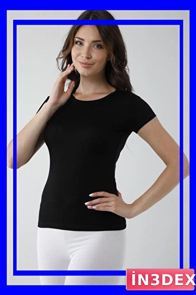 İN3DEX Black Half Sleeve Open Collar Women's Badi