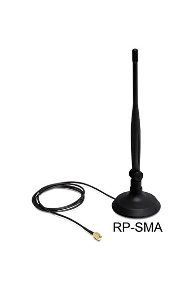 DELOCK Antenă WLAN 802.11 b/g/n RP-SMA 4 dBi omnidirecțională cu articulație ...