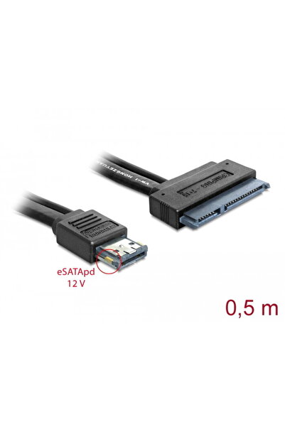 DELOCK eSATApd 12 V > SATA 22 pini 2.5 / 3.5 HDD 0.5 m