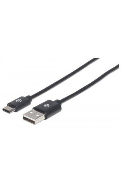 MANHATTAN Cablu USB 2.0 Tip C - 0.5m Negru