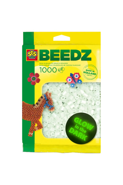 SES Creative Creative Toy Set of Fluorescent Ironing Beads for Kids (1000 pie...