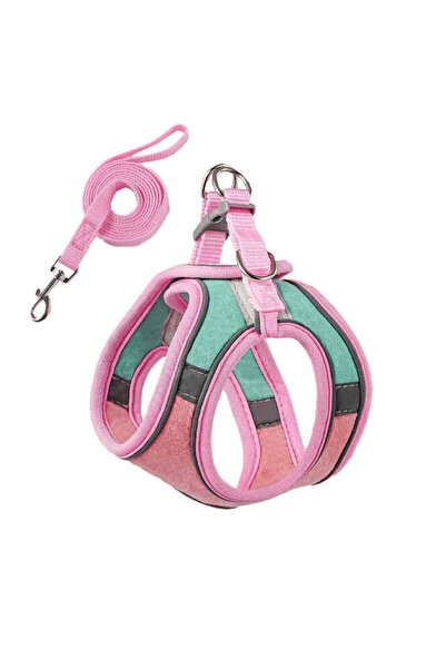 Petora Ham reglabil cu lesă pentru câini, verde-roz, HC1022 - L