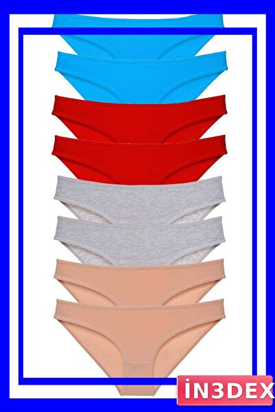 İN3DEX Lycra Women's Slip Panties Economical Set of 8