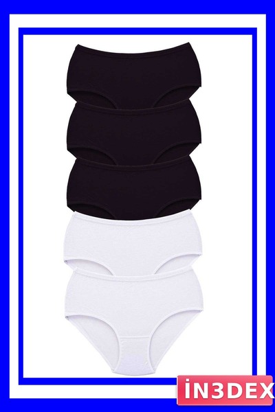 İN3DEX Pack of 5 High Waist Bato Panties with Thick Elastic Band