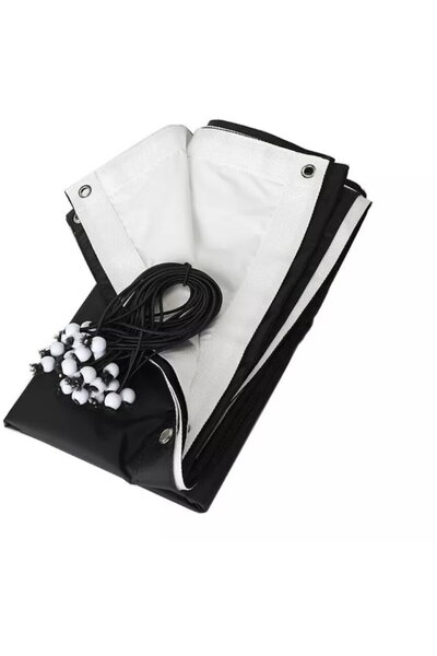 iShoot Pânză de absorbție și reflexie a luminii 3,6x3,6m UltraBounce Alb Negru