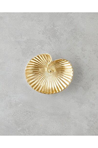 English Home Sea Shells Decorative Plate Gold 24,5X20,5X5,8Cm