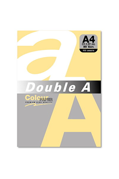DOUBLE A Color Paper for Copier A4, 80gsm, 100 sheets/top, - pastel butter