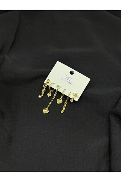 Melisa Takı & Aksesuar Ysx Jevelry Steel Silver Color 3-Piece Earrings