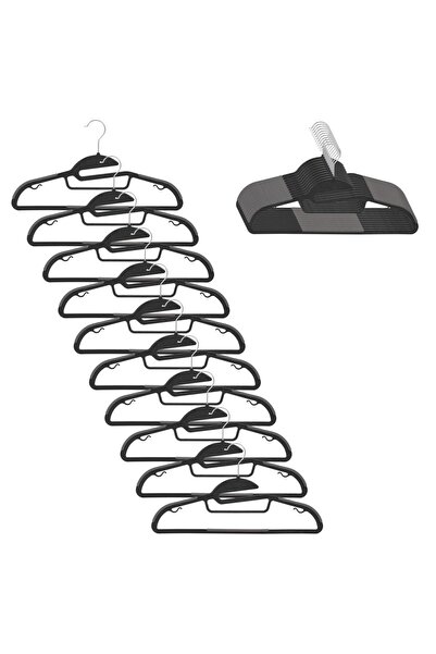 SERSIMO Set of 20 non-slip clothes hangers, made of PE, with rotating metal h...