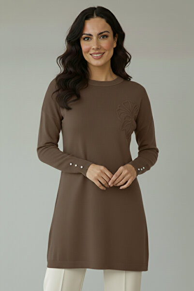 benguen Floral Patterned Tunic N3303 Mink