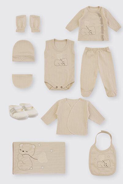 Panço Yenidoğan Bej 10'lu Hastane Çıkış Seti