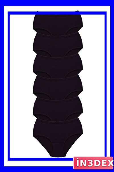 İN3DEX Women's High Waist Bato Panties 6 Pack Thick Elastic