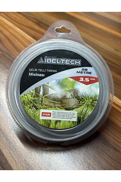 İBELTECH Çelik Telli Tırpan Misinası 3.5mm 28 metre Dayanıklı Profesyonel Misina