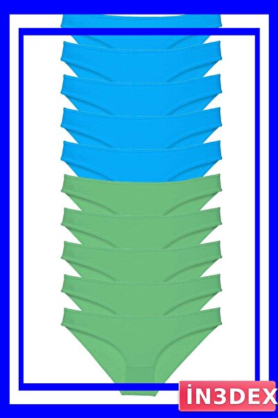 İN3DEX 10-Piece Women's Slip Set Green and Blue Color Options