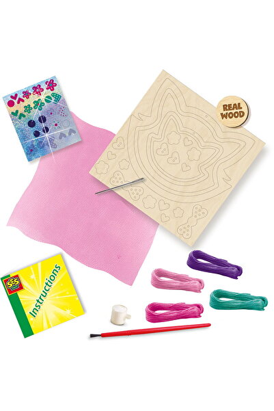 SES Creative Creative Toy Embroidery on Tulle for Kids with Cats