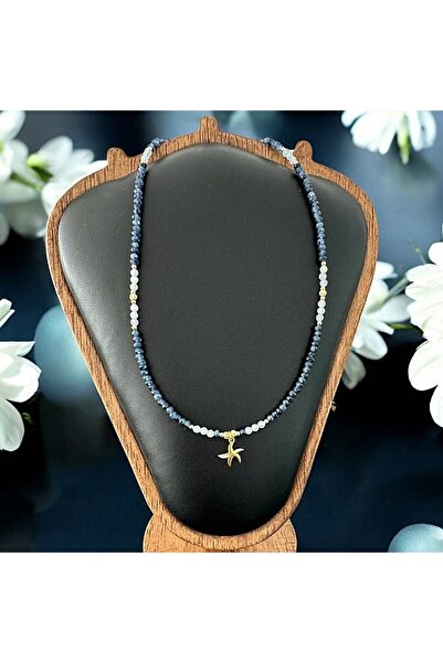 Ezera Handmade Leilani Necklace with Sapphire and Aquamarine