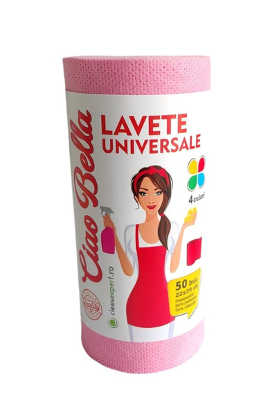 CEX Lavete universale pe rola, Ciao Bella, 50 buc, rosu