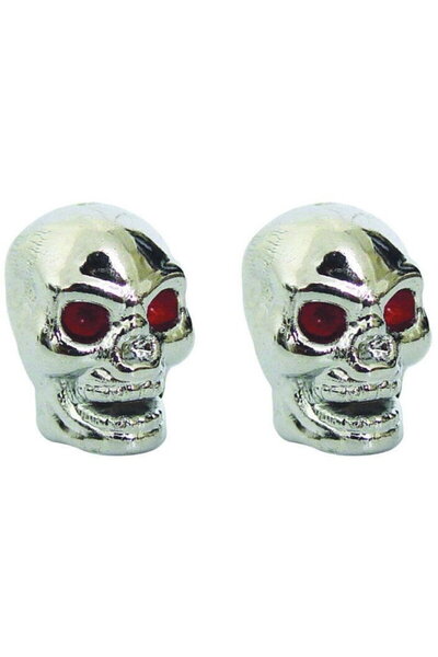 Pegas VALVE CAPS SKULL VC2912, 2PCS, CHROME