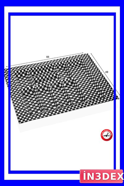 İN3DEX Checkered Patterned Modular Spoon Holder 66X49 cm