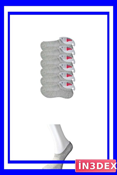 İN3DEX Women's Gray Color Hidden Socks Set 6 Pack