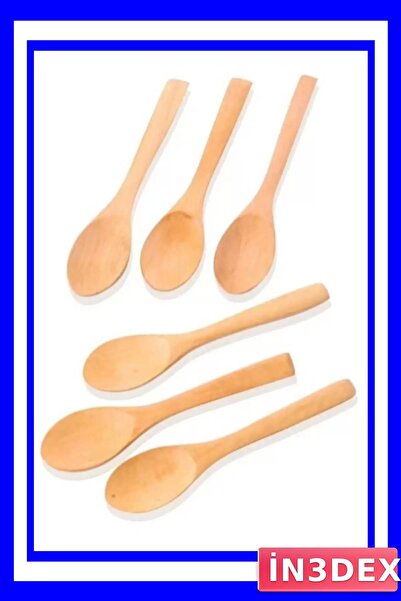 İN3DEX 6 Piece Wooden Tablespoon Set