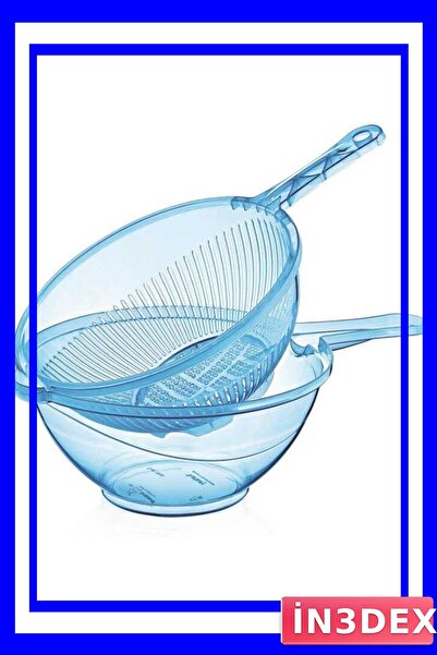 İN3DEX مصفاة مطبخ مستديرة مزدوجة شفافة