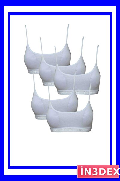 İN3DEX White Padded Underwear Set with String Straps 5 Pieces