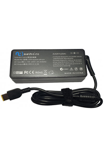 nelbo Lenovo G Series compatible laptop charger 90W 20V 4.5A with rectangular...
