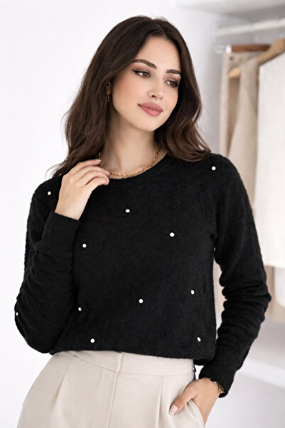 FORMO Women's Stoned Soft Textured Quality Knitwear Yumoş Sweater