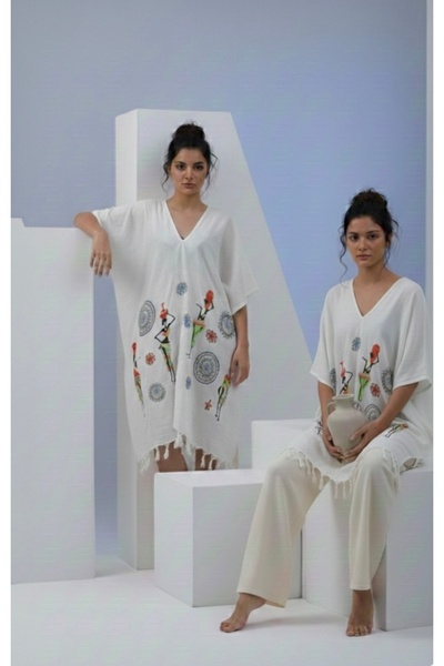 tarzQeen peştemal Bambu plaj elbisesi pareo arapkızı deseni