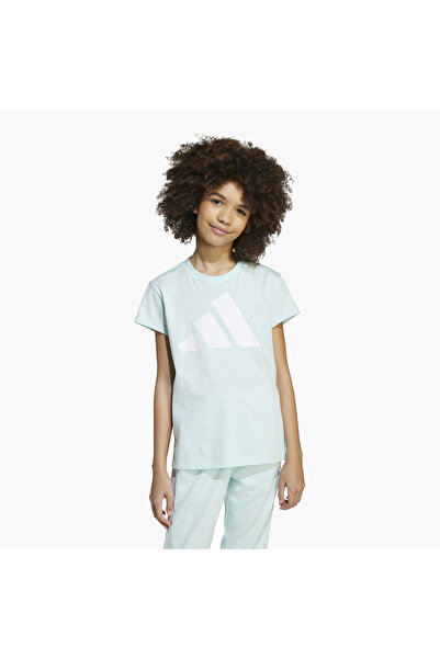 adidas Girls T-Shirt With Logo Print - Cotton - Short Sleeves